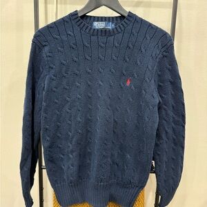 Polo Ralph Lauren navy cable sweater men’s size small